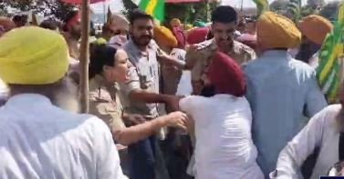 Nabha Police-Kisan Clash : ਨਾਭਾ 'ਚ ਪੁਲਿਸ ਤੇ ਕਿਸਾਨਾਂ ਵਿਚਾਲੇ ਧੱਕਾ-ਮੁੱਕੀ, ਪੱਗਾਂ ਲੱਥੀਆਂ-ਫਟੇ ਕੱਪੜੇ, DSP ਦੇ ਘਿਰਾਓ ਨੂੰ ਲੈ ਕੇ ਤਣਾਅਪੂਰਨ ਮਾਹੌਲ